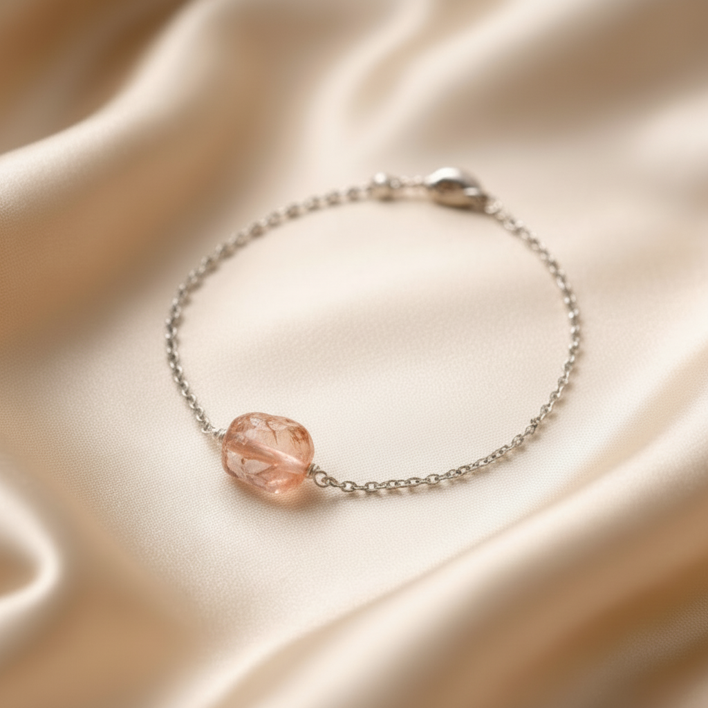 Bracelet Raw Natural Stones (Silver)