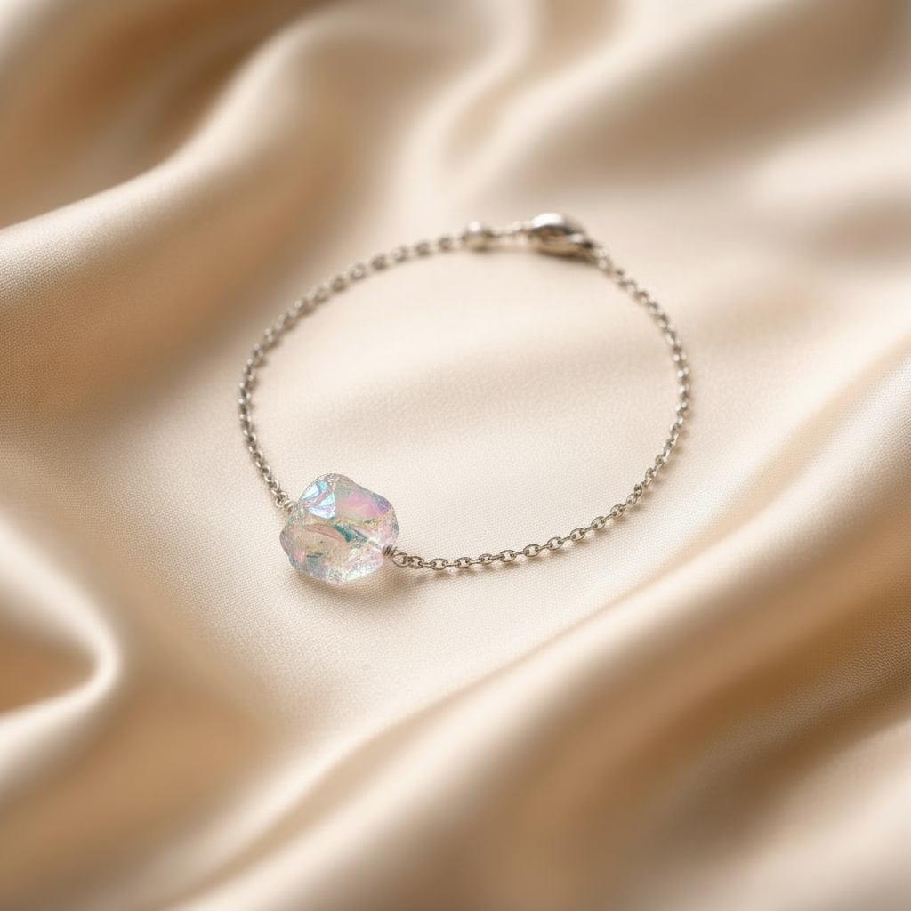 Bracelet Raw Natural Stones (Silver)