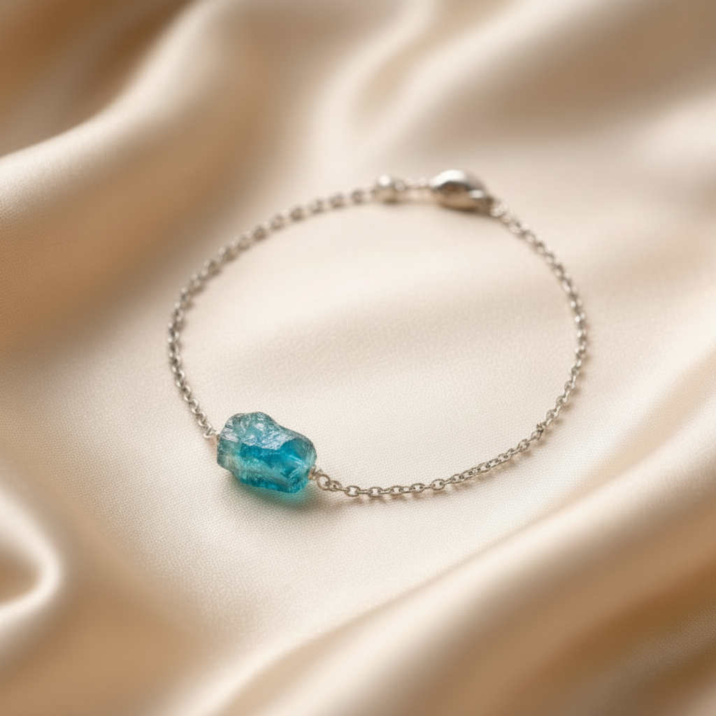 Bracelet Raw Natural Stones (Silver)