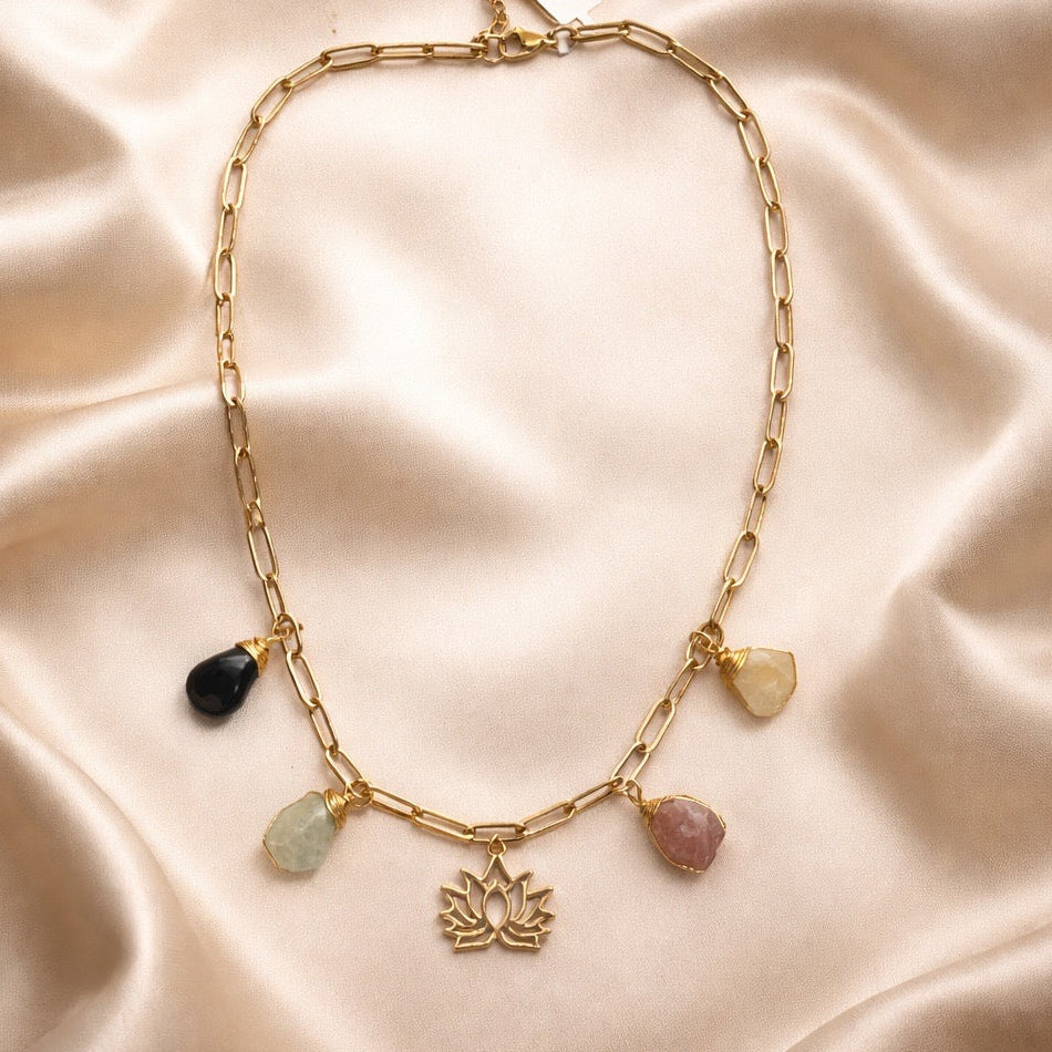 Necklace Charms with Natural Stones