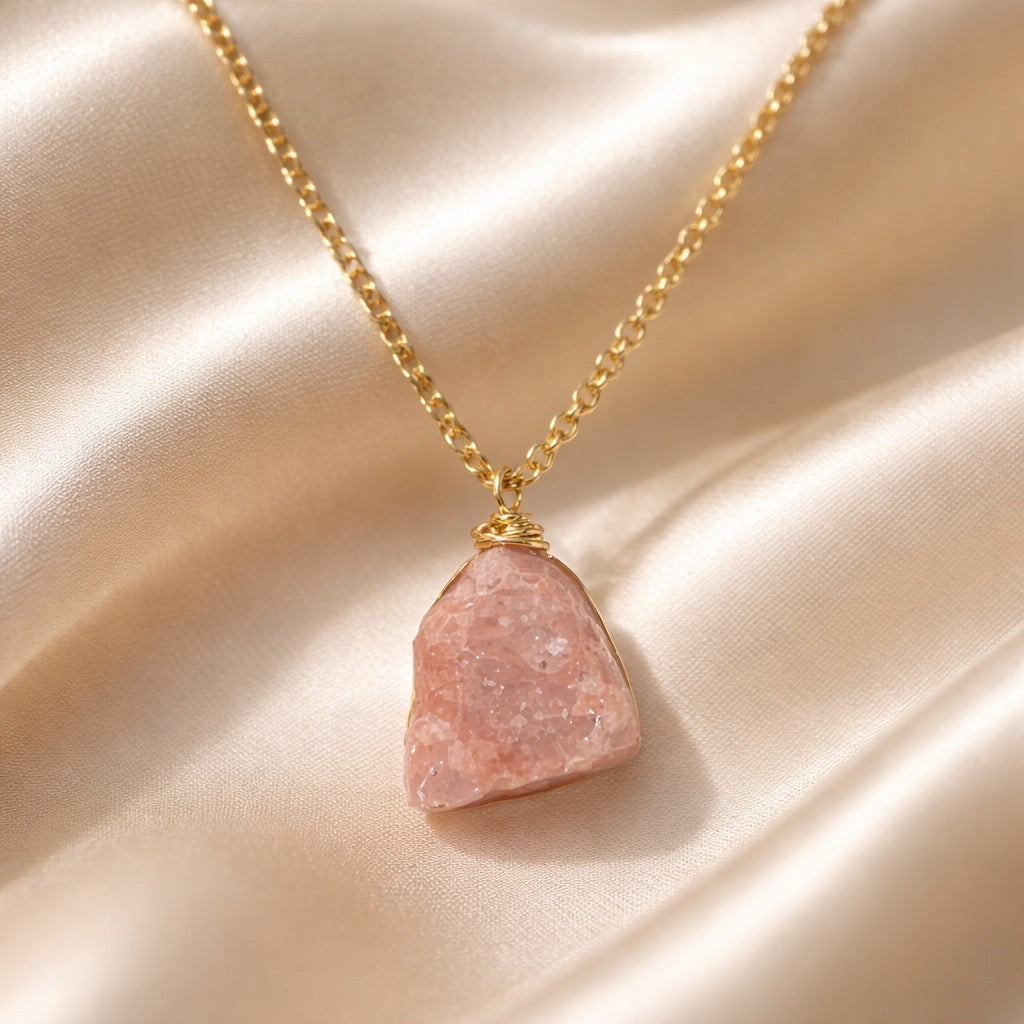 Necklace Cage Natural Stones