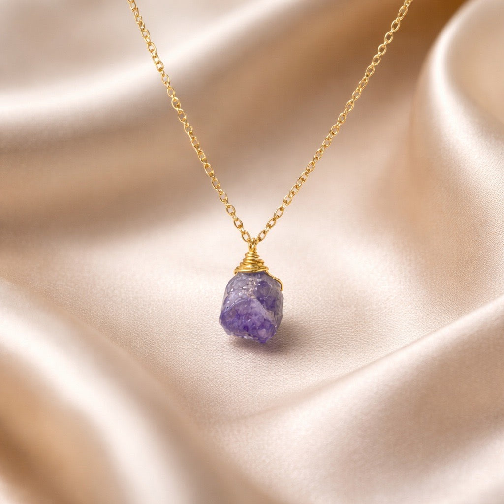 Necklace Cage Natural Stones