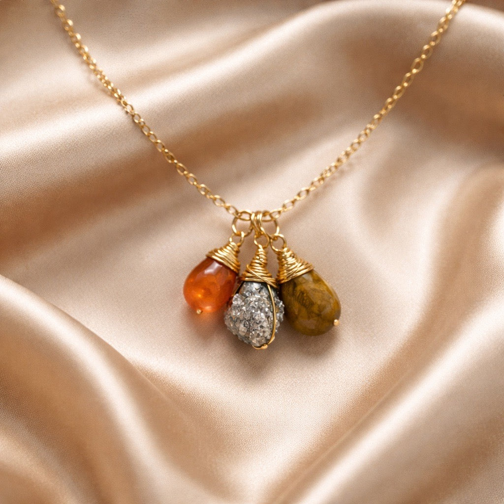 Necklace 3 Stones Zodiac Signs