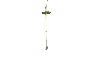 Necklace Horizontal Pointer Extension / Raw Stone Long