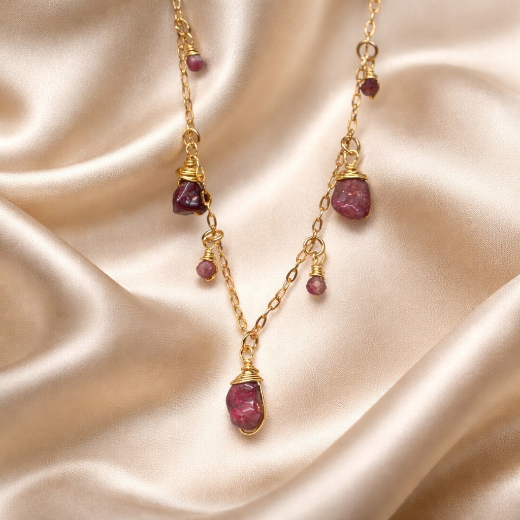 Necklace 7 Beads and Stones