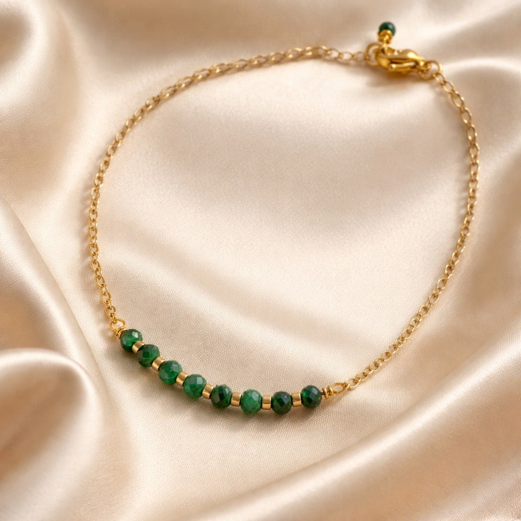 Bracelet Mini Beads in the Middle Natural Stones
