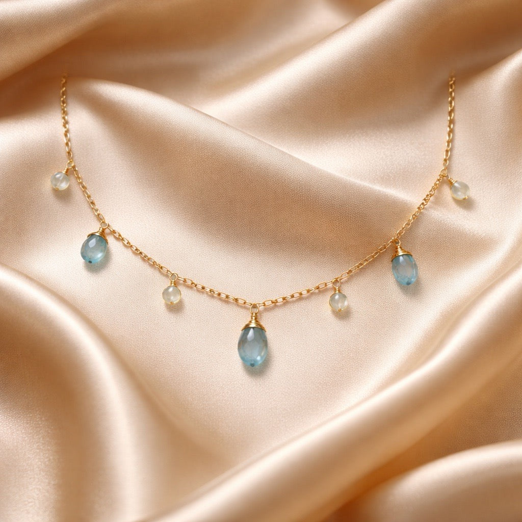 Necklace 7 Beads and Stones