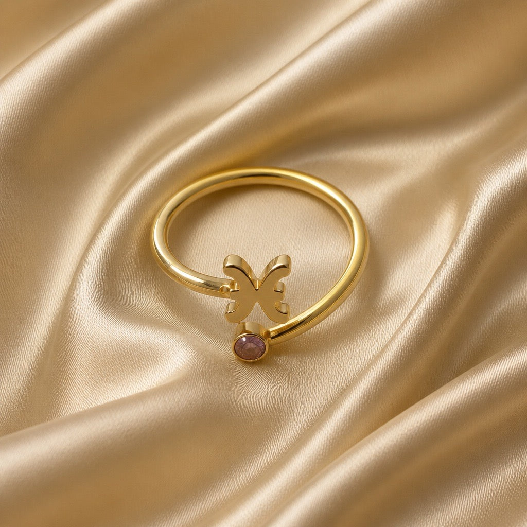 Ring Zodiac With Birthstone
