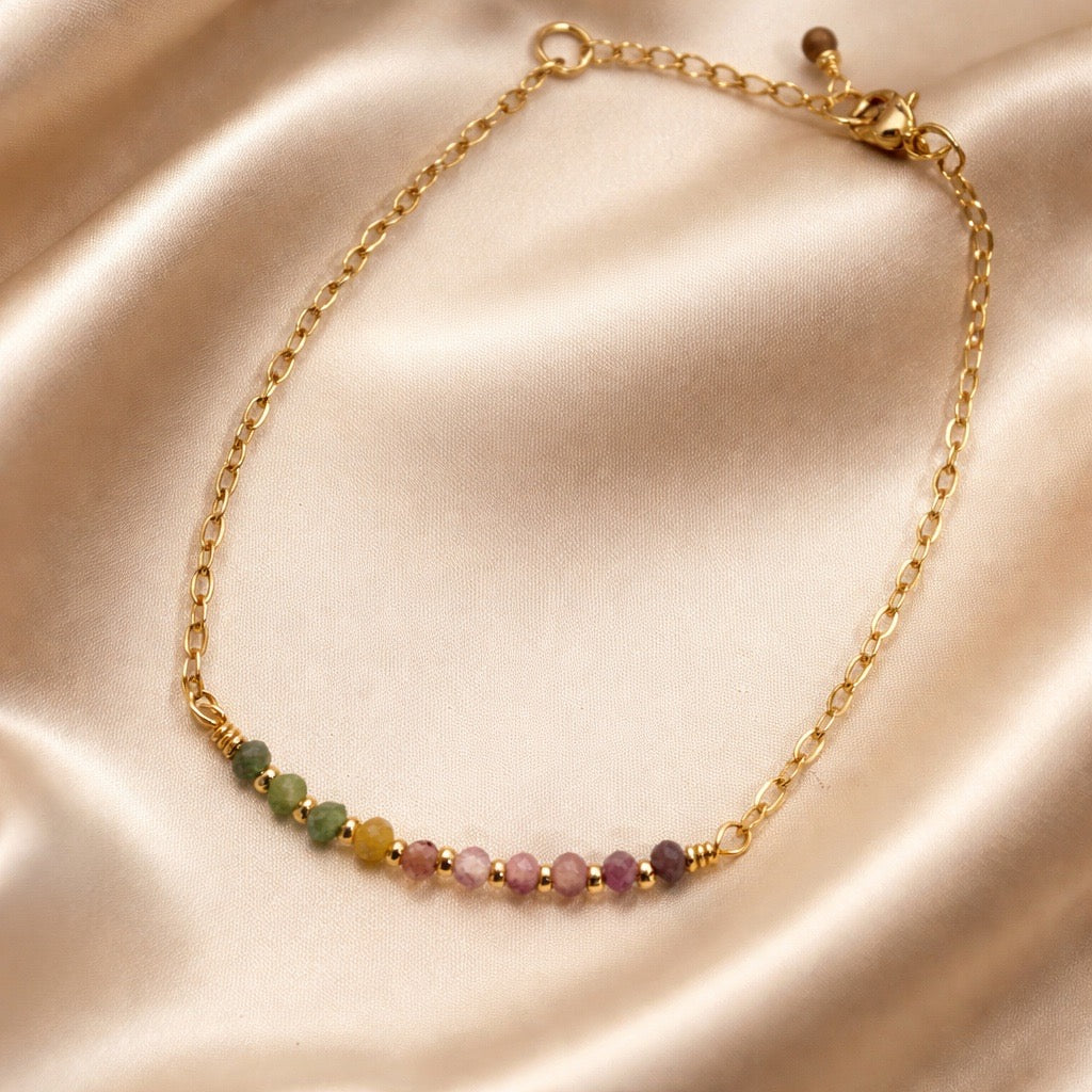 Bracelet Mini Beads in the Middle Natural Stones