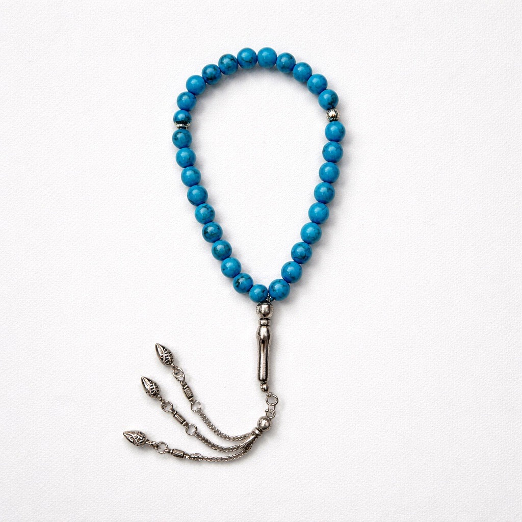 Rosary / Masbaha Natural Stones Sterling Silver