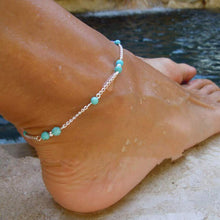 Load image into Gallery viewer, Anklets Beaded Stones Silver