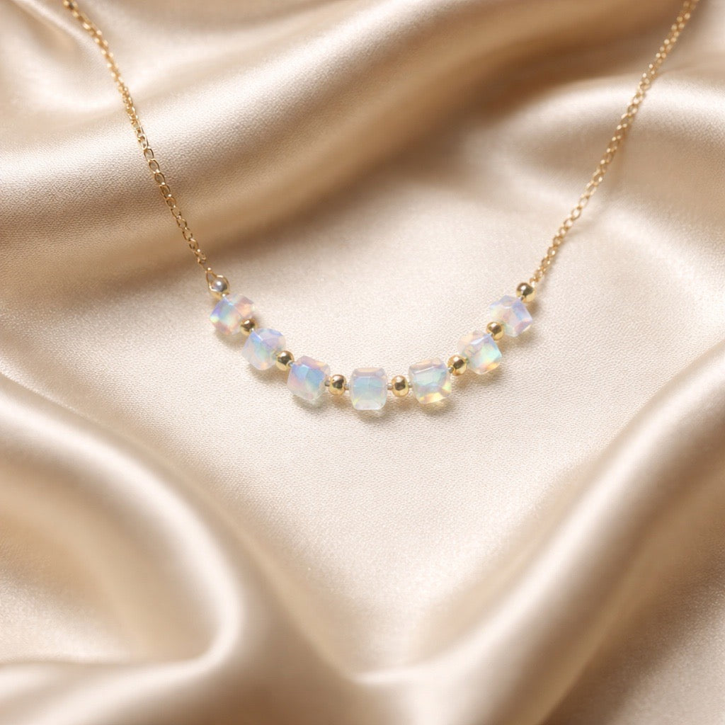 Necklace Chopped Natural Stones