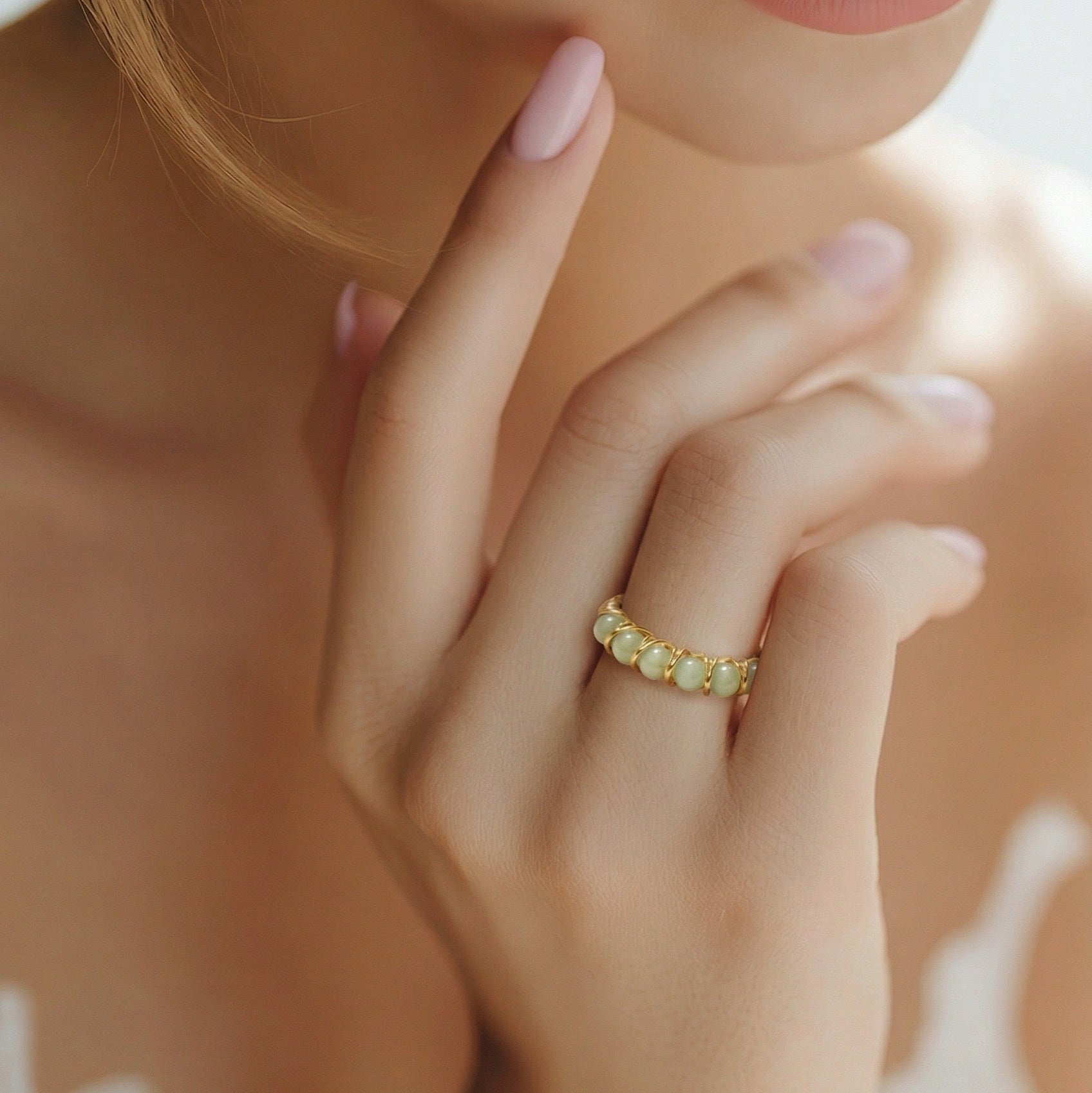 Ring Beads Natural Stones