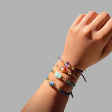 Load image into Gallery viewer, Bracelet Thick Colorful Thread With One Raw Stone
