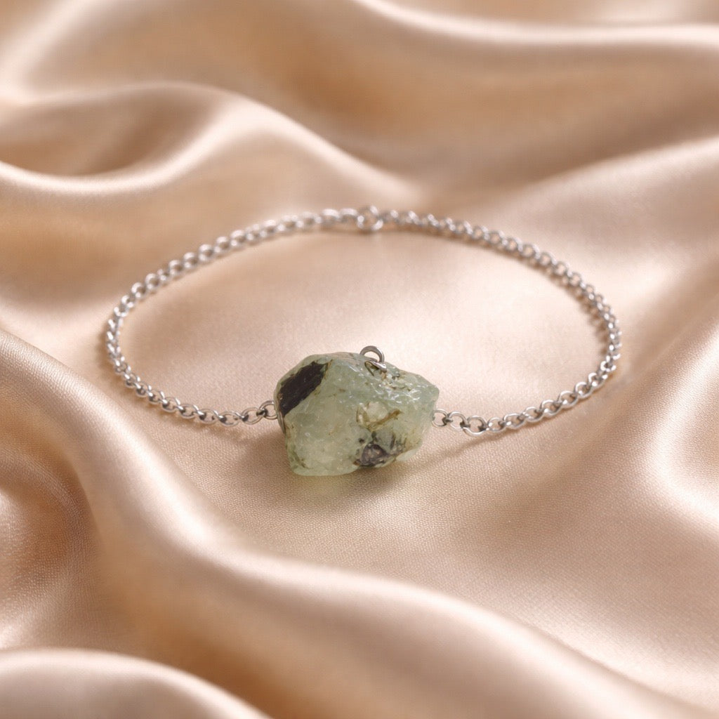 Bracelet Raw Natural Stones (Silver)