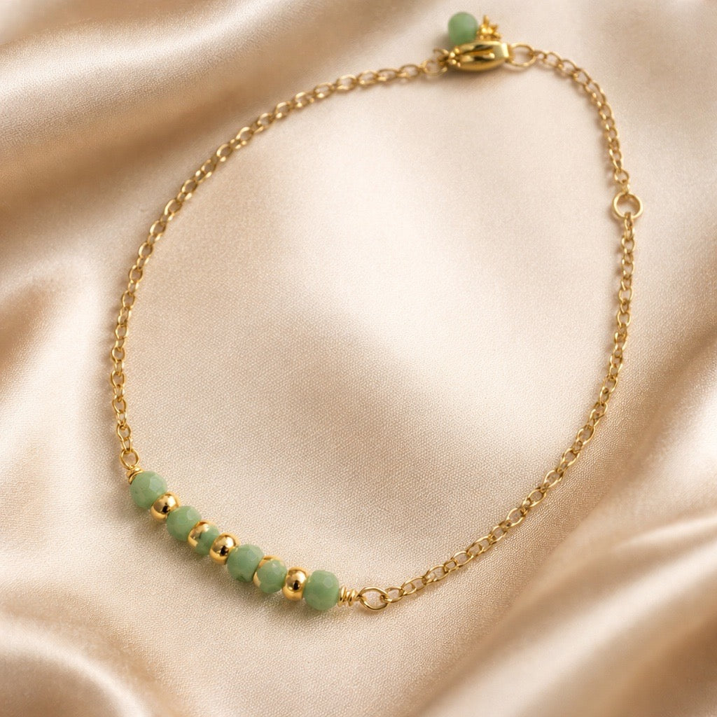 Bracelet Mini Beads in the Middle Natural Stones