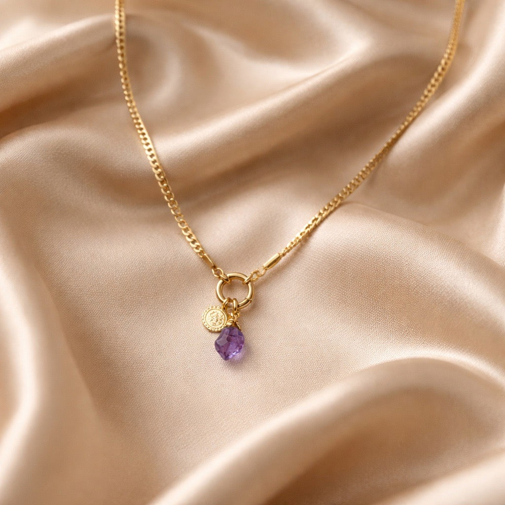 Necklace Herringbone Chain with Interlocking Clasp