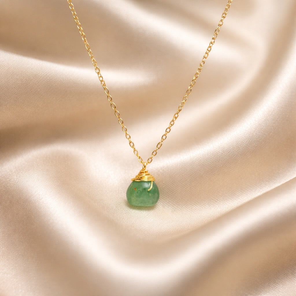 Necklace Cage Natural Stones