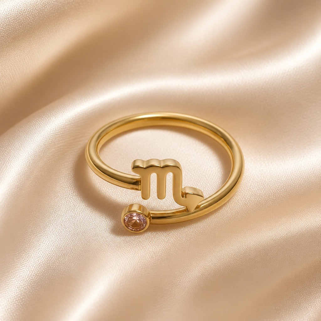 Ring Zodiac With Birthstone