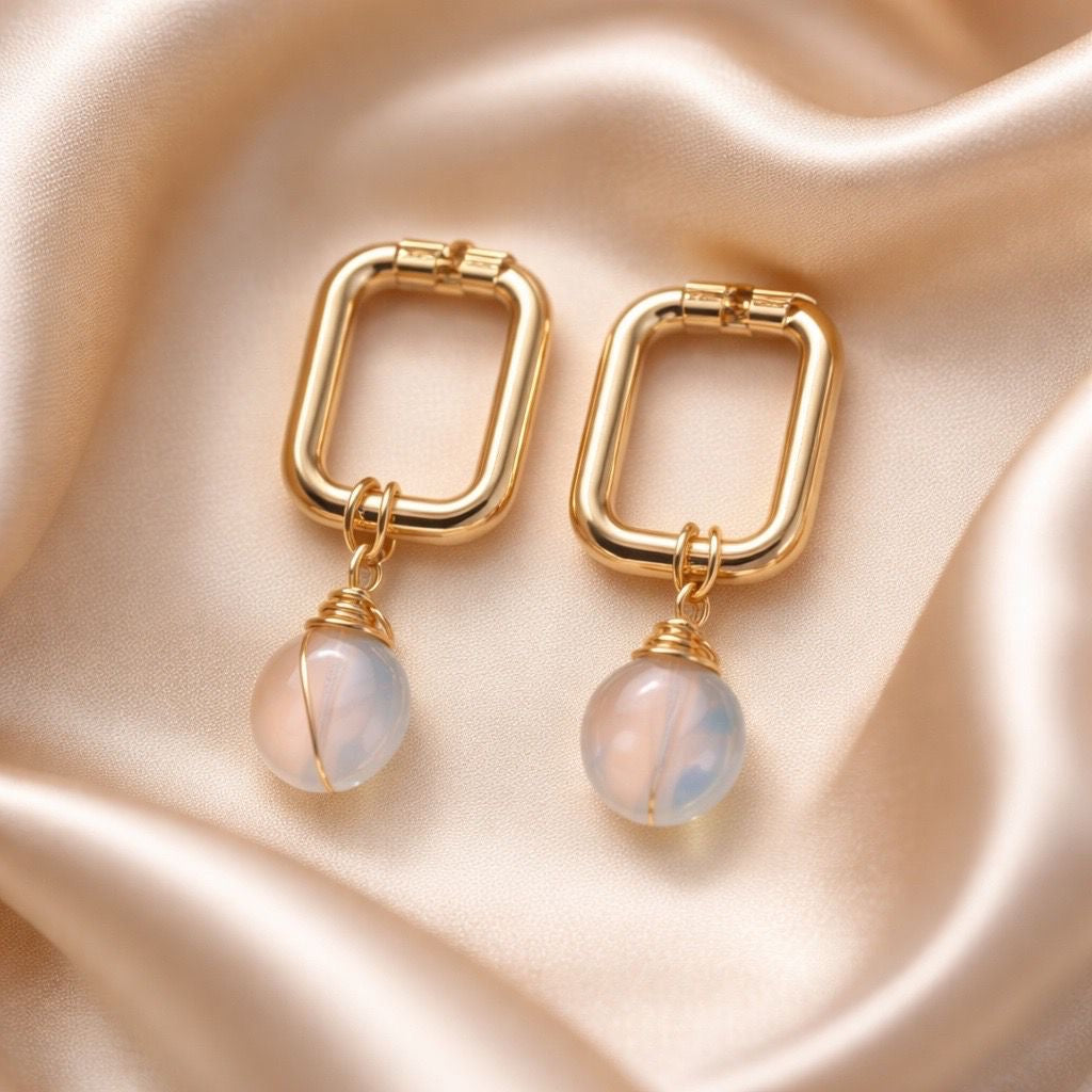 Earrings Square Hoops