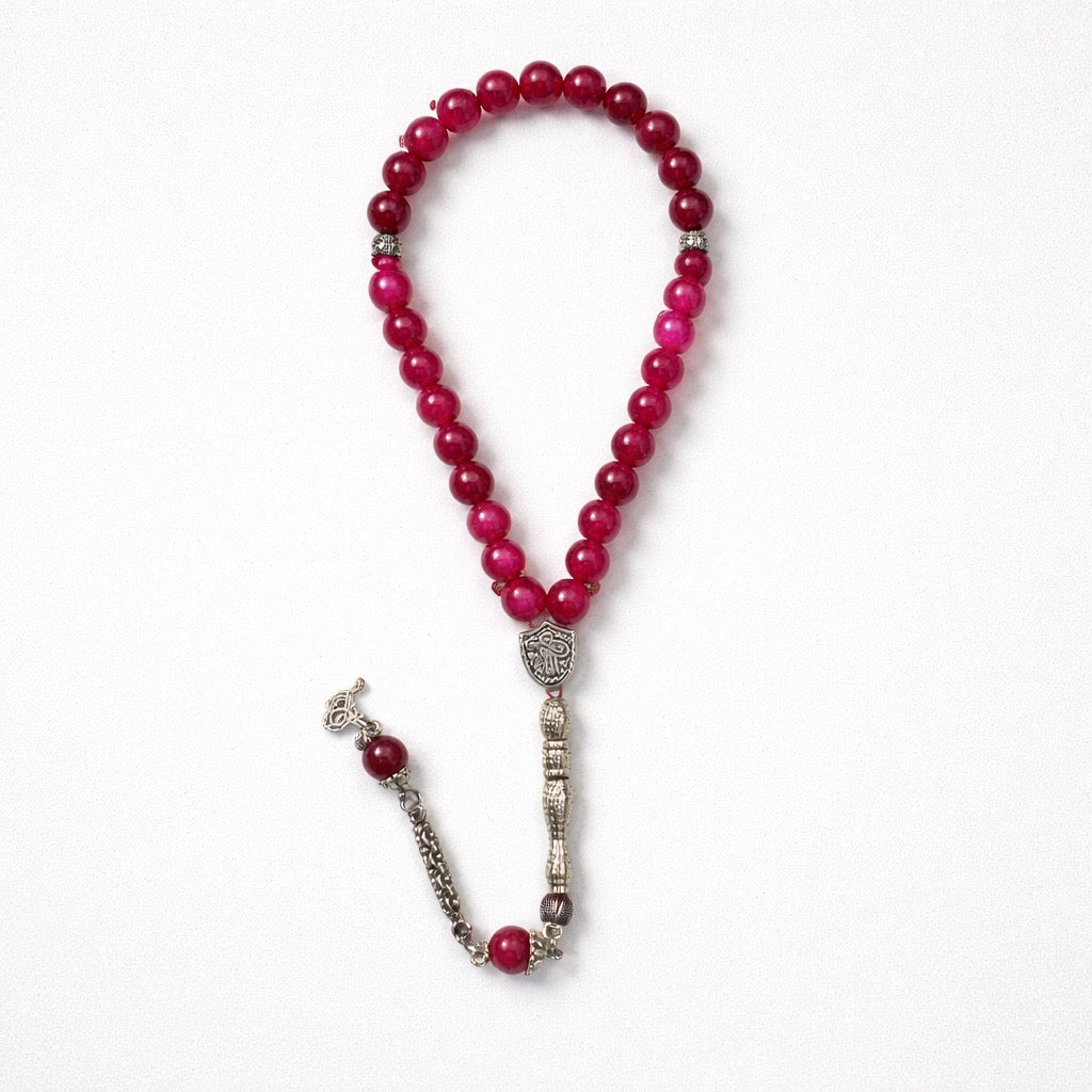 Rosary / Masbaha Natural Stones Sterling Silver
