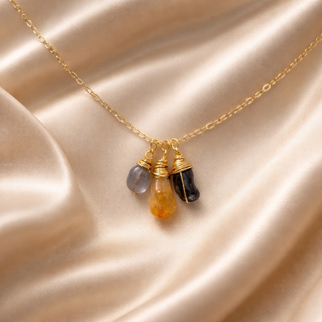 Necklace 3 Stones Zodiac Signs
