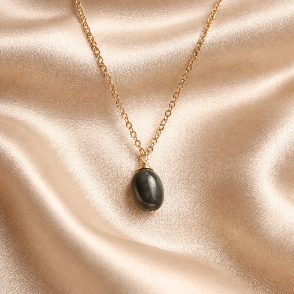 Necklace Cage Natural Stones