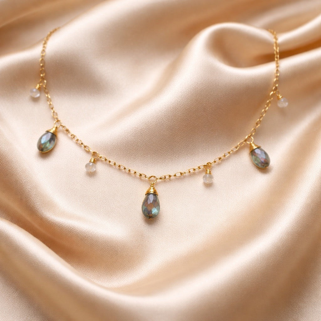 Necklace 7 Beads and Stones