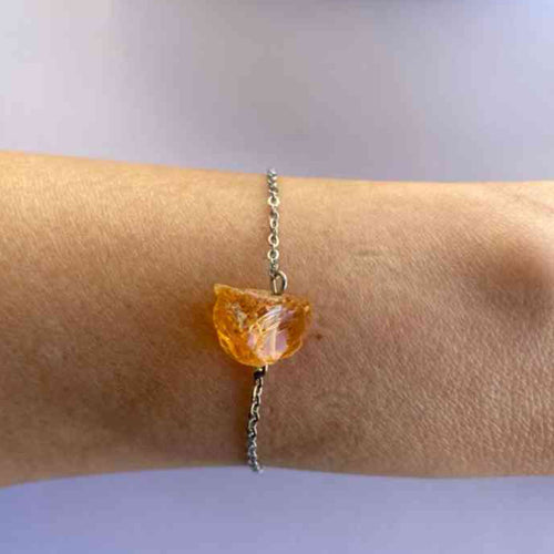 Bracelet Raw Natural Stones (Silver)