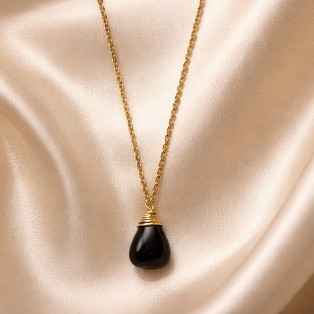 Necklace Cage Natural Stones