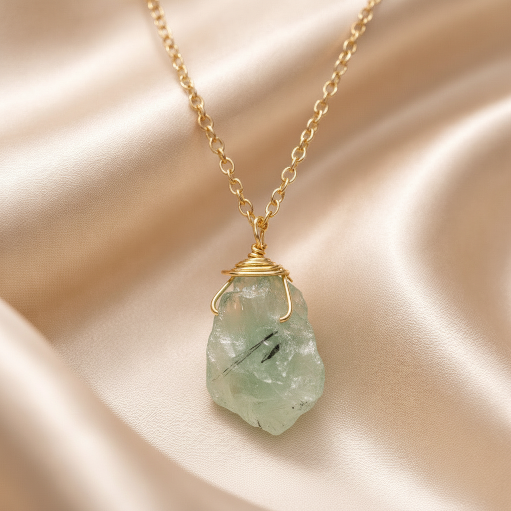 Necklace Cage Natural Stones