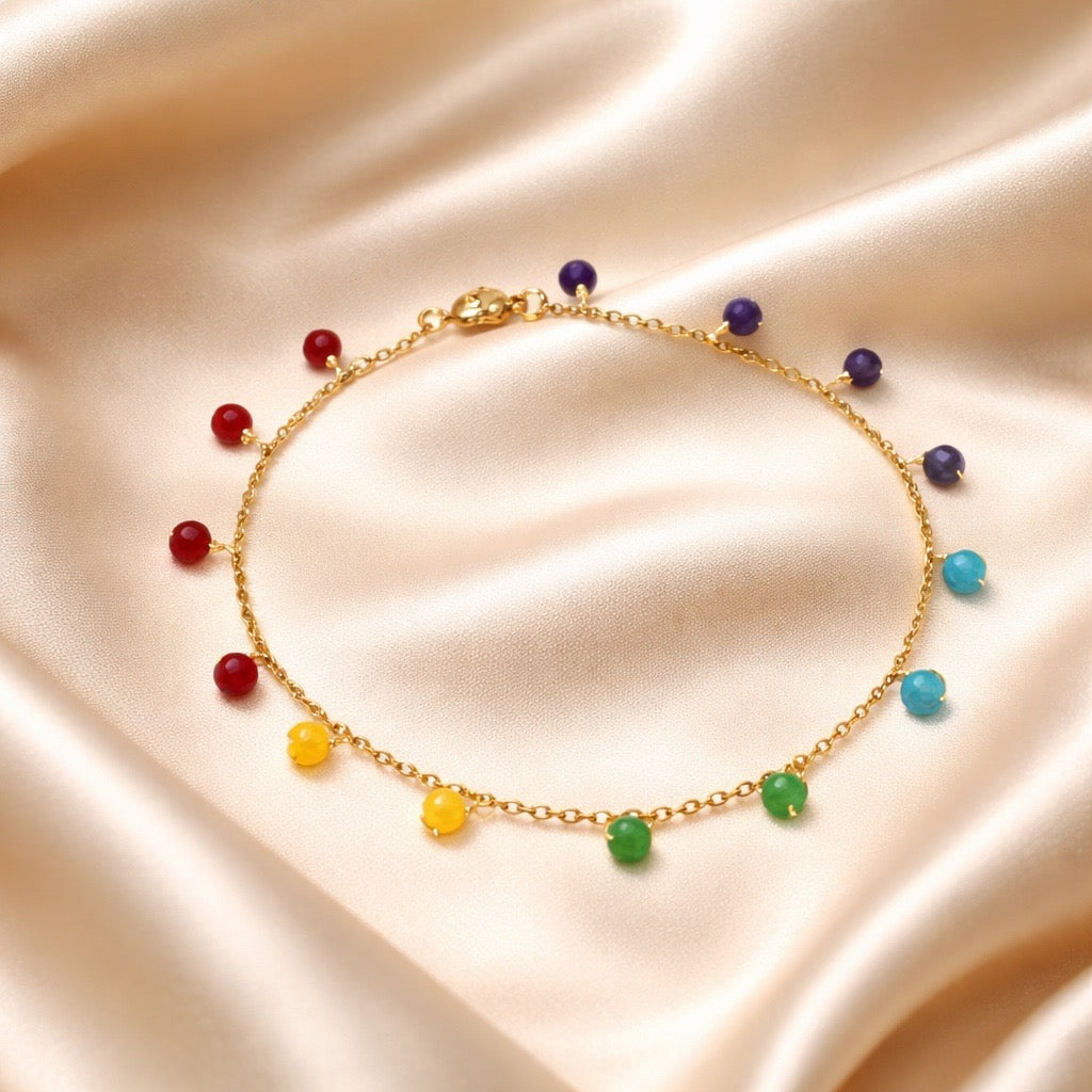 Anklets Beaded Stones