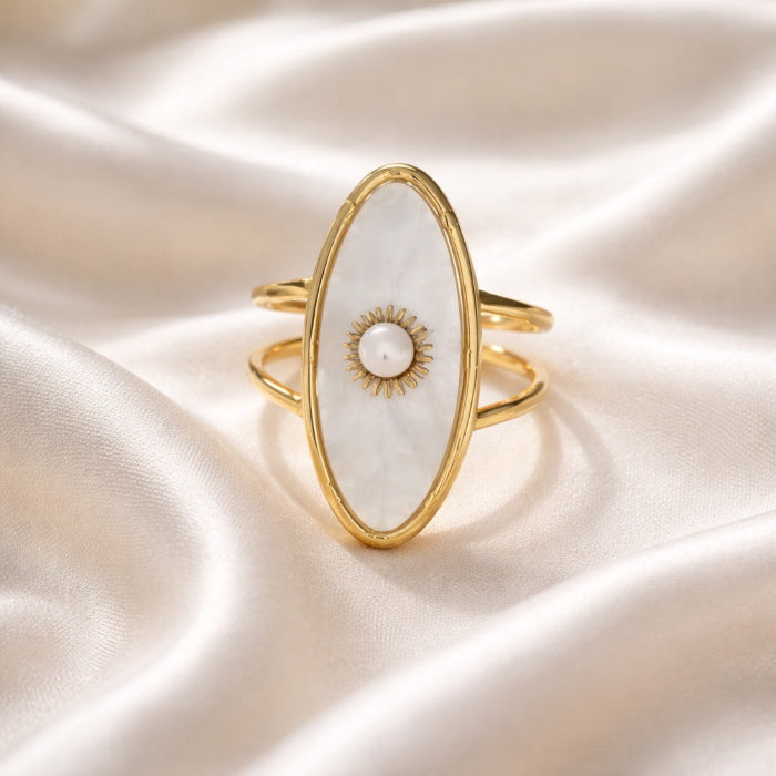 Rings Stainless Steel Hindu Selenite