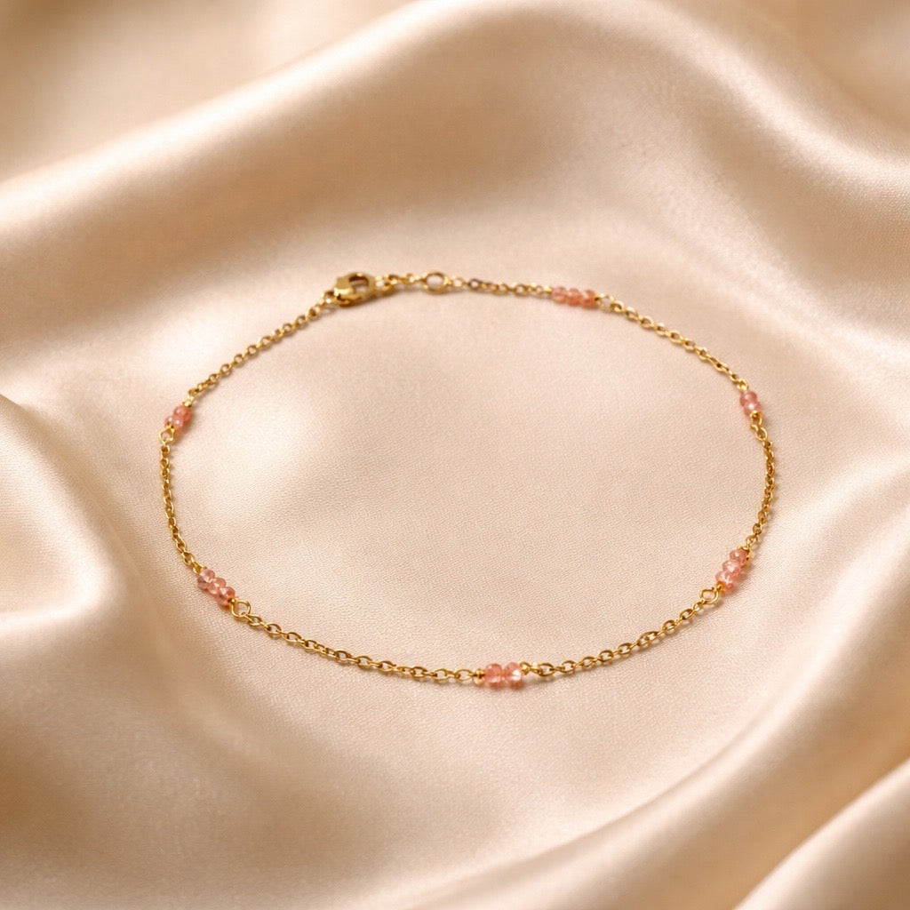 Anklets Beaded Stones Simple