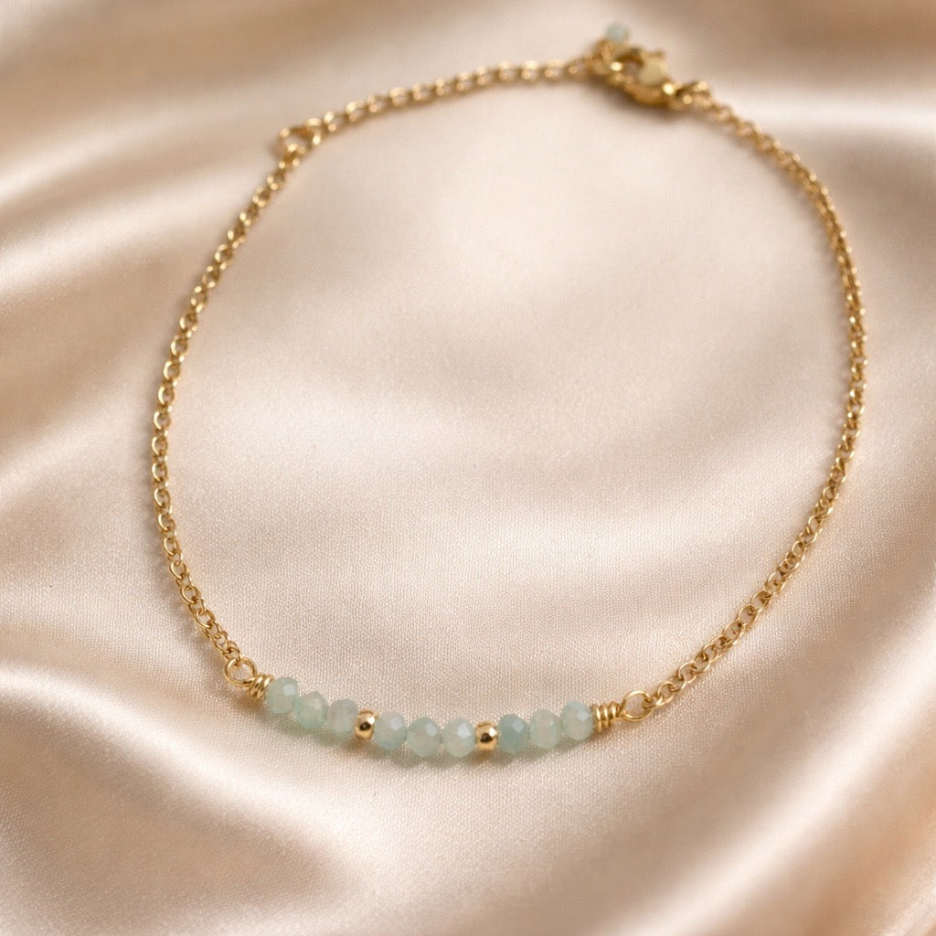 Bracelet Mini Beads in the Middle Natural Stones