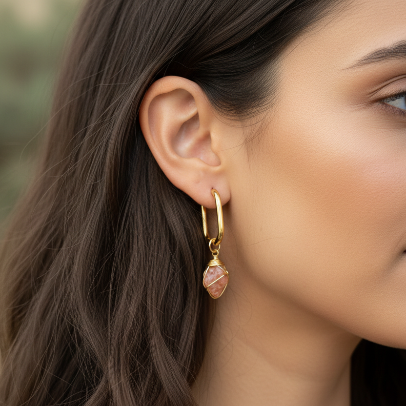 Earrings Square Hoops