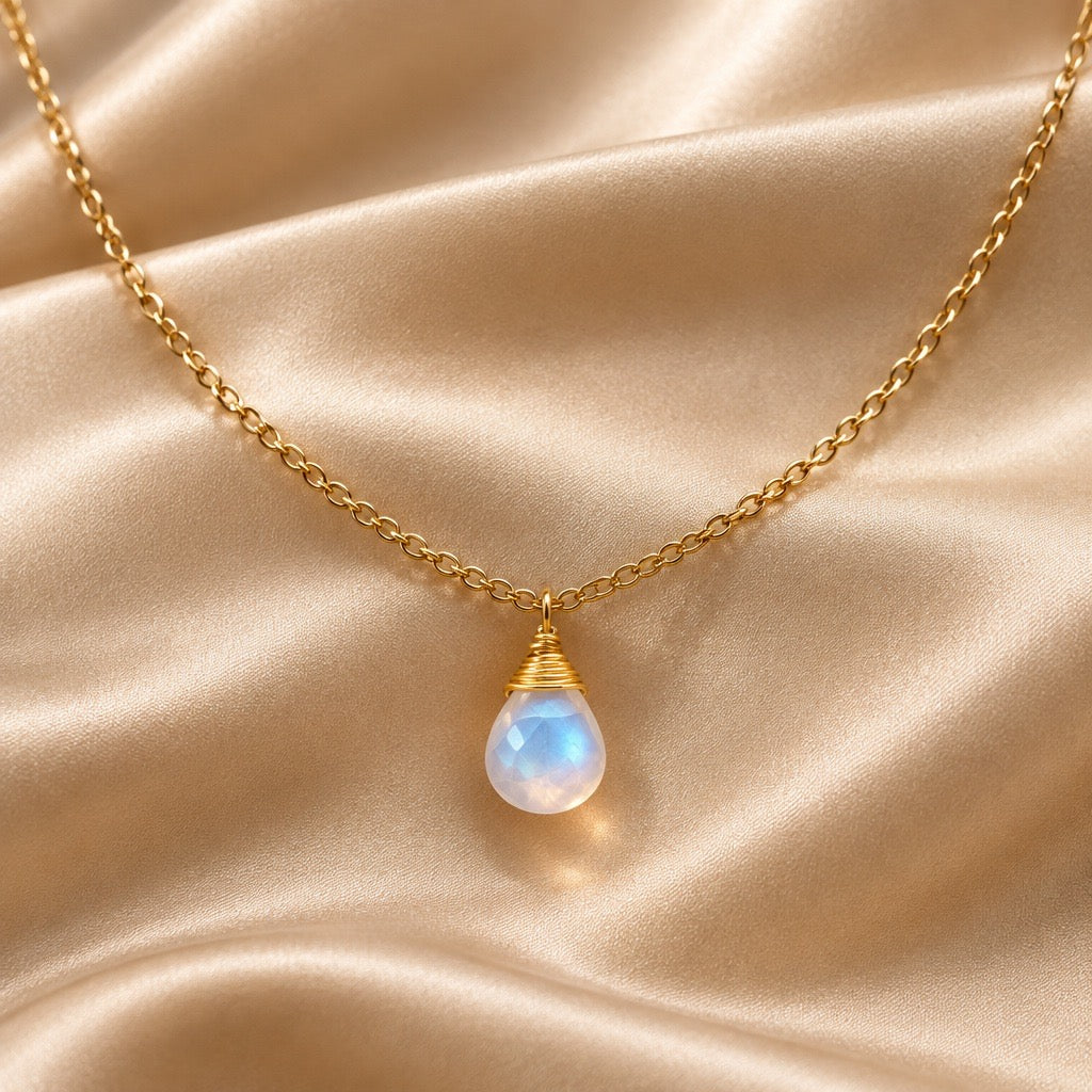 Necklace Drop Natural Stone