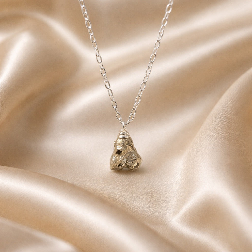 Necklace Classic Cage Natural Stones (Silver)