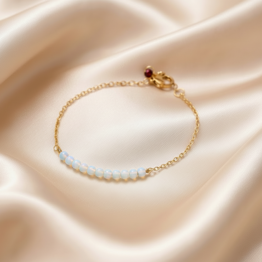 Bracelet Mini Beads in the Middle Natural Stones