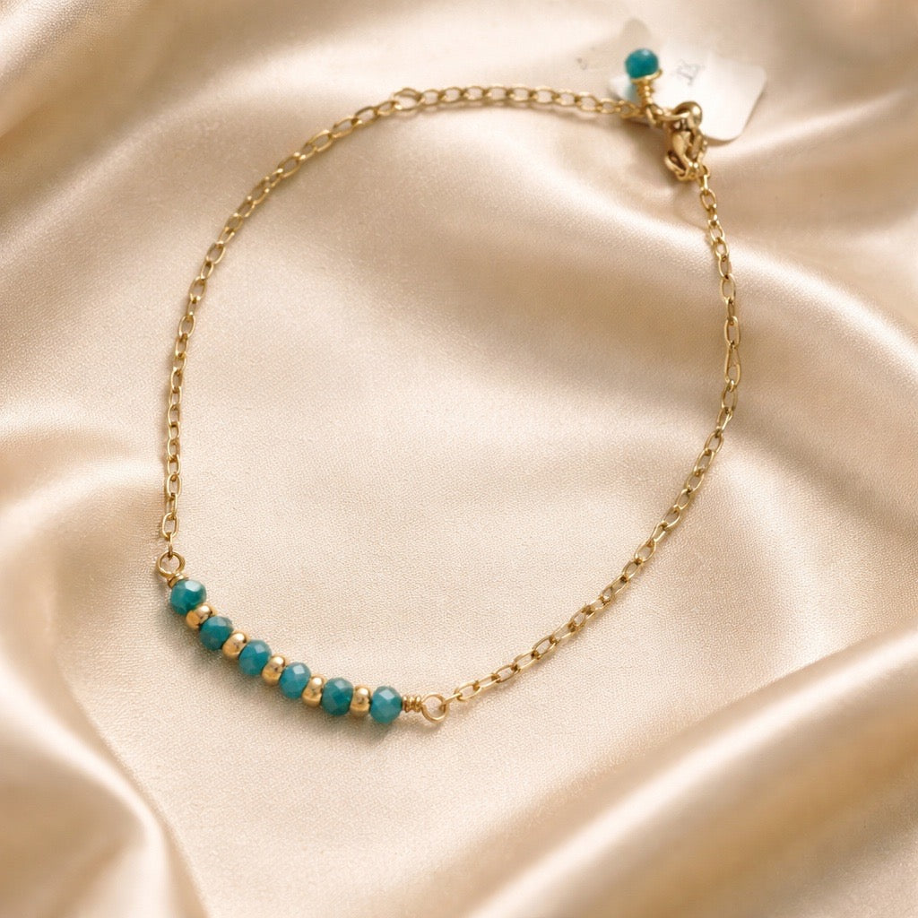 Bracelet Mini Beads in the Middle Natural Stones