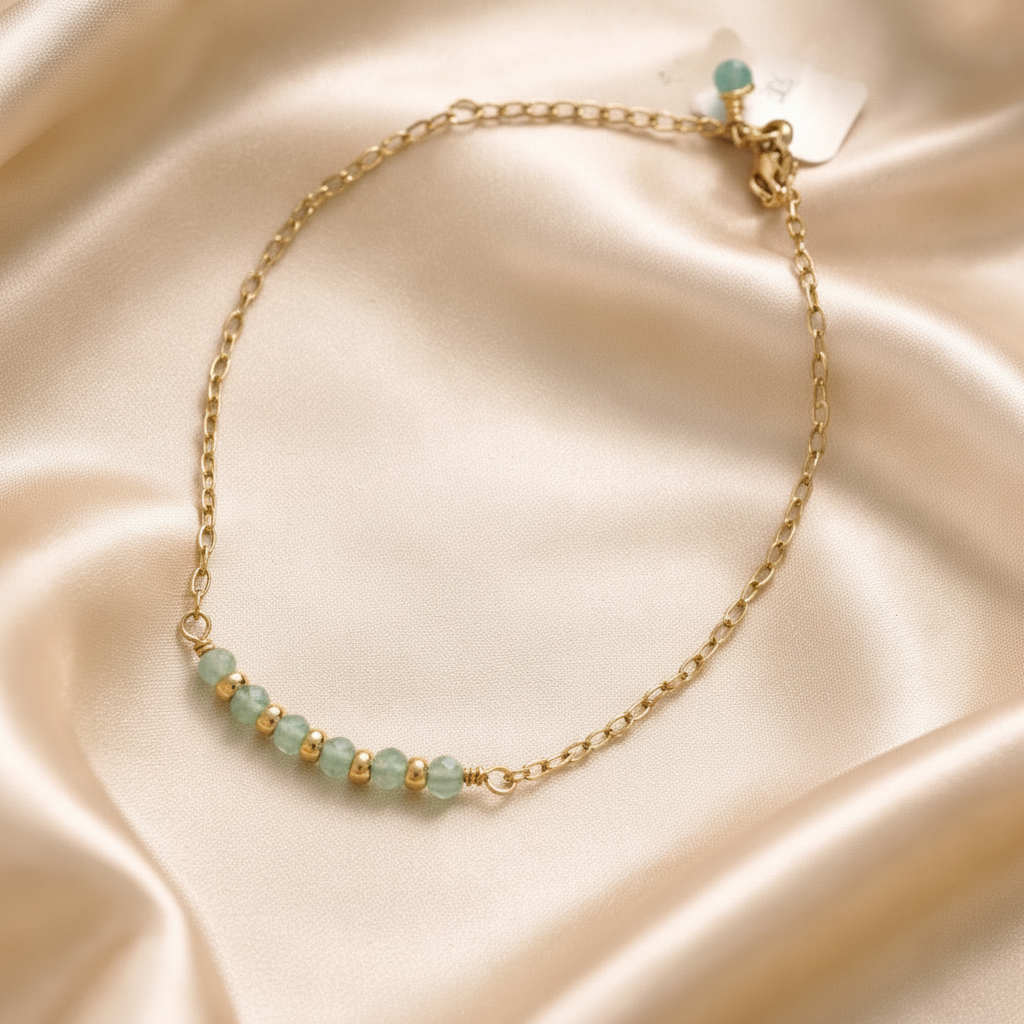 Bracelet Mini Beads in the Middle Natural Stones