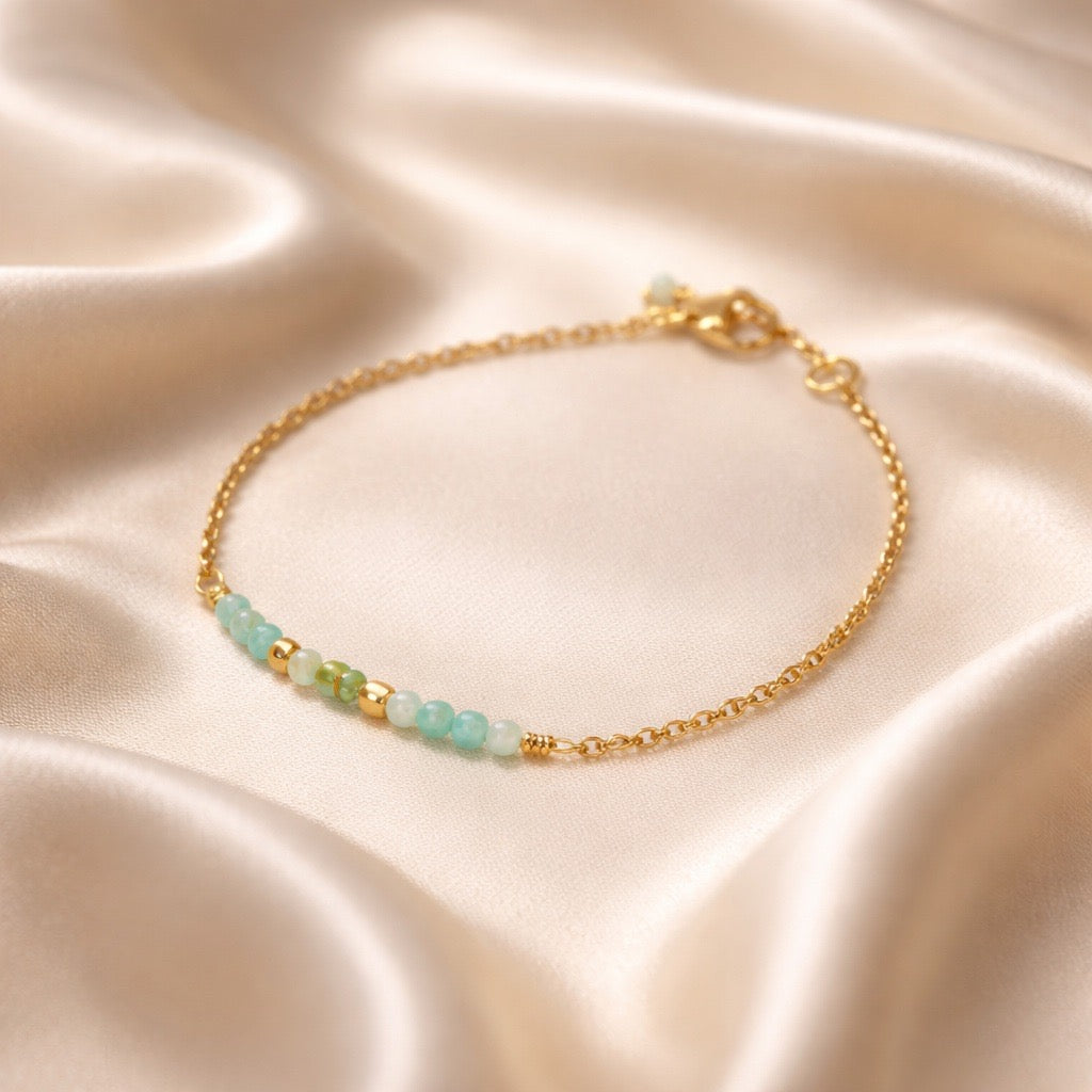 Bracelet Mini Beads in the Middle Natural Stones