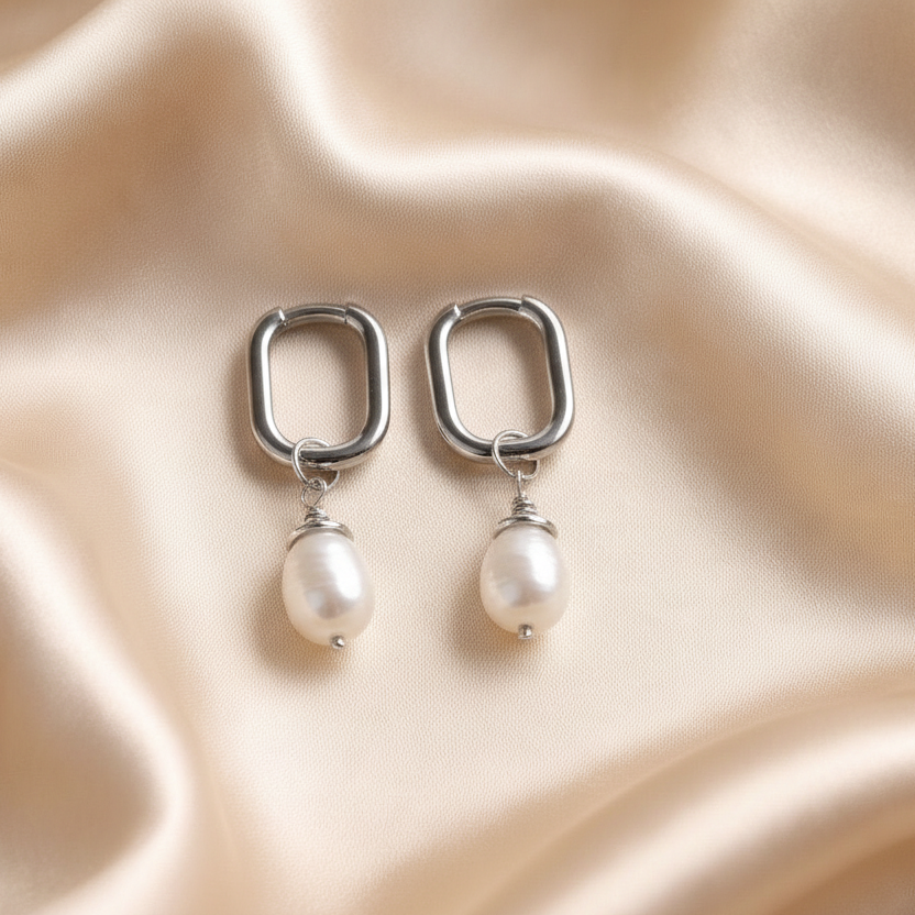 Earrings Square Hoops