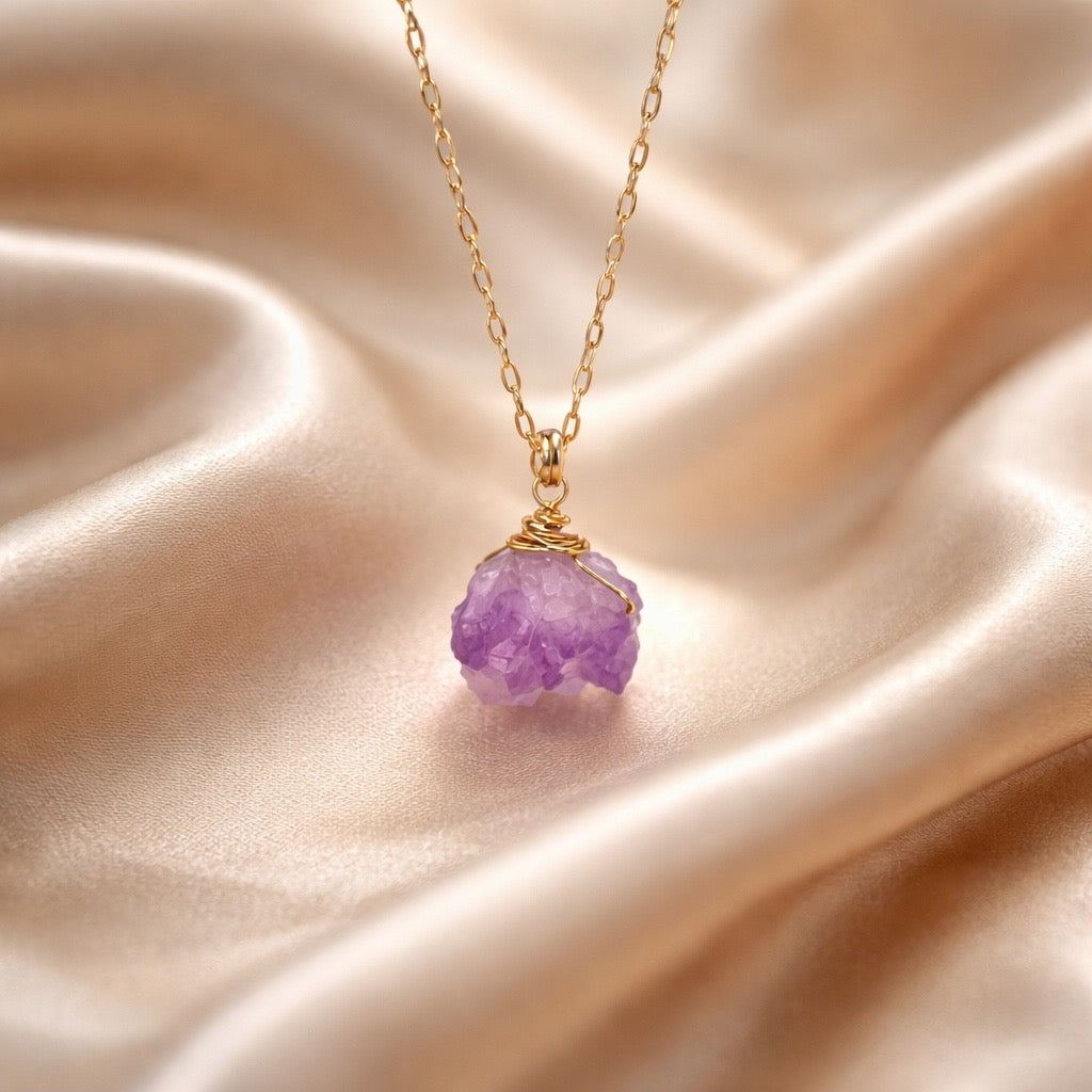 Necklace Cage Natural Stones