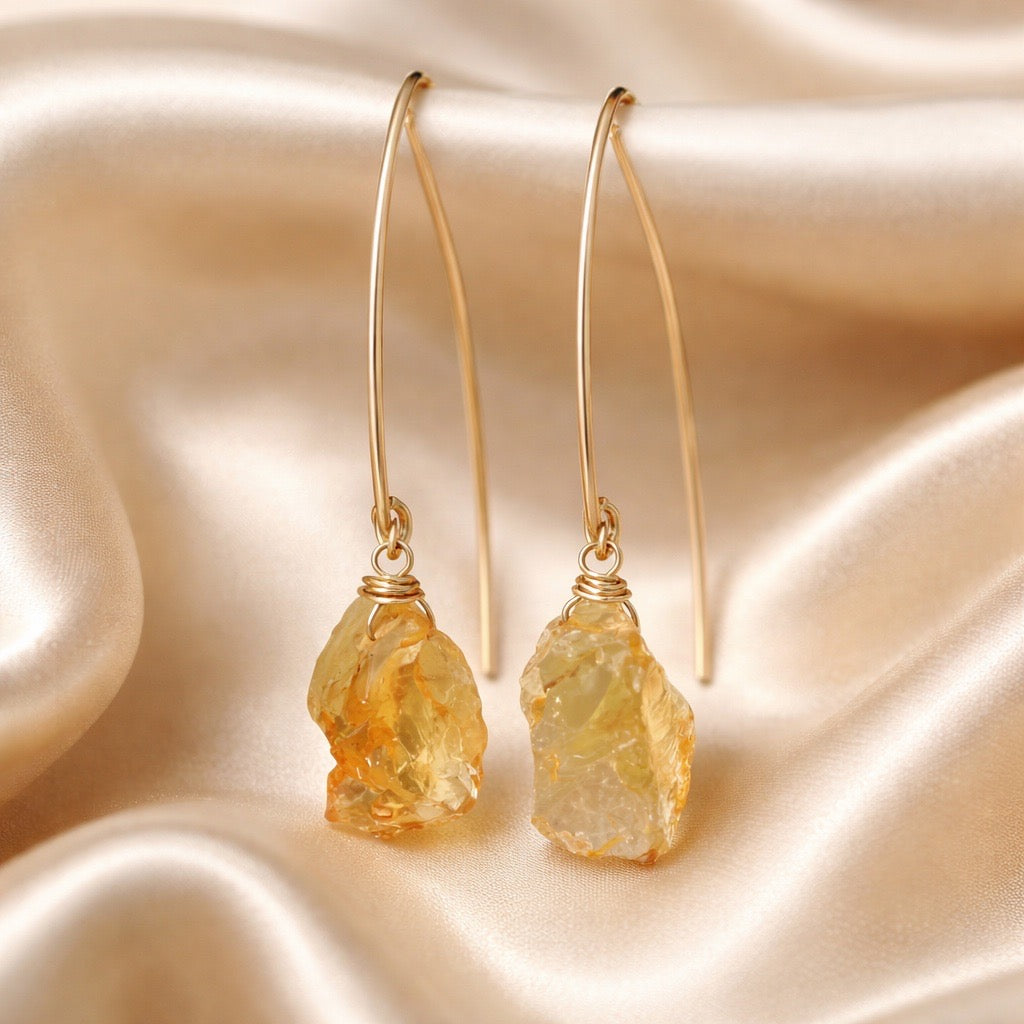 Earrings Hoops with Individual Stone