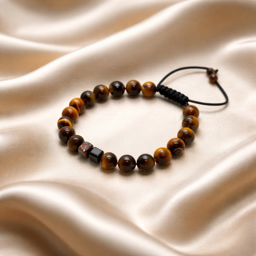 Bracelet Man Tiger's Eye/Hematite 8mm