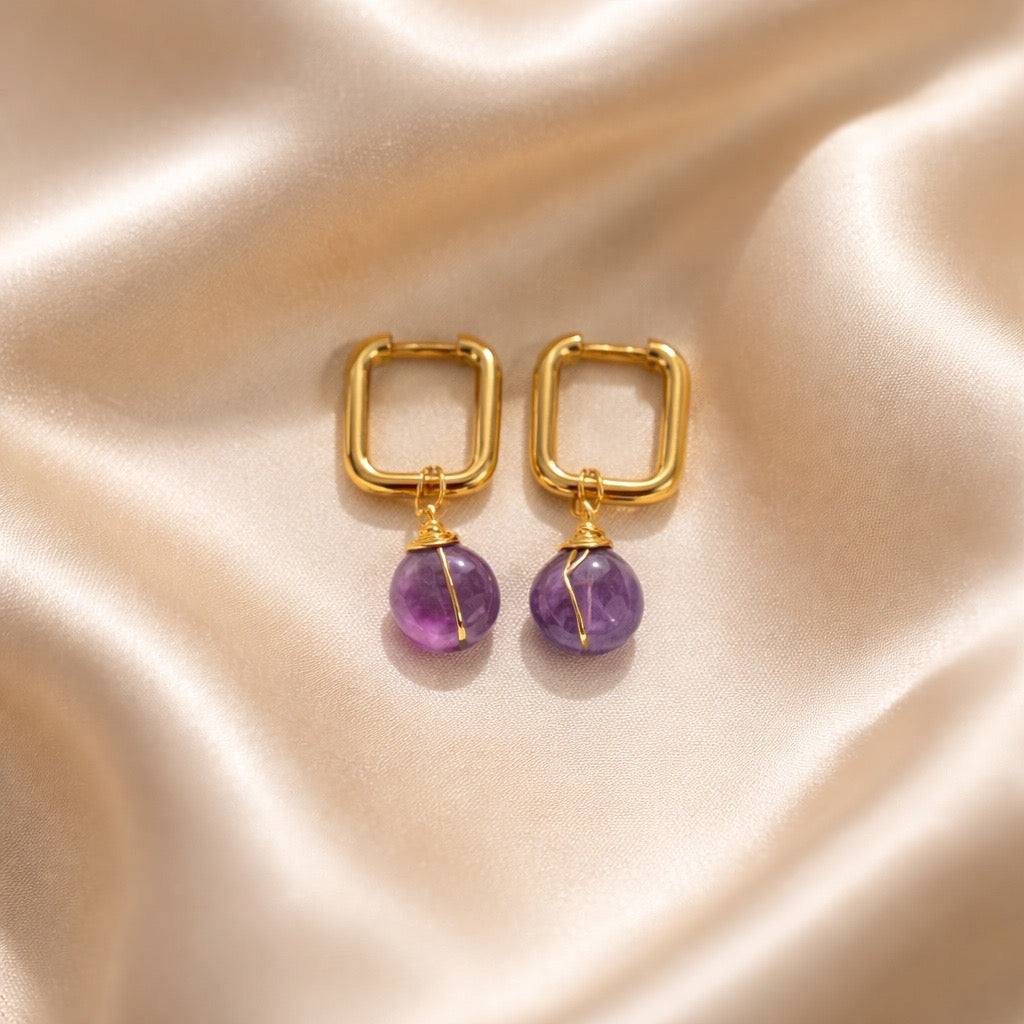 Earrings Square Hoops