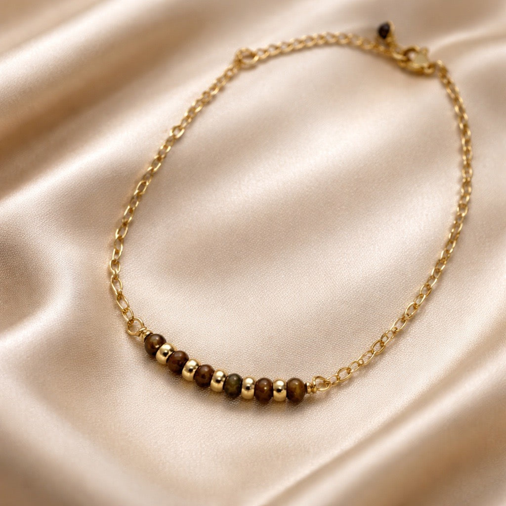 Bracelet Mini Beads in the Middle Natural Stones