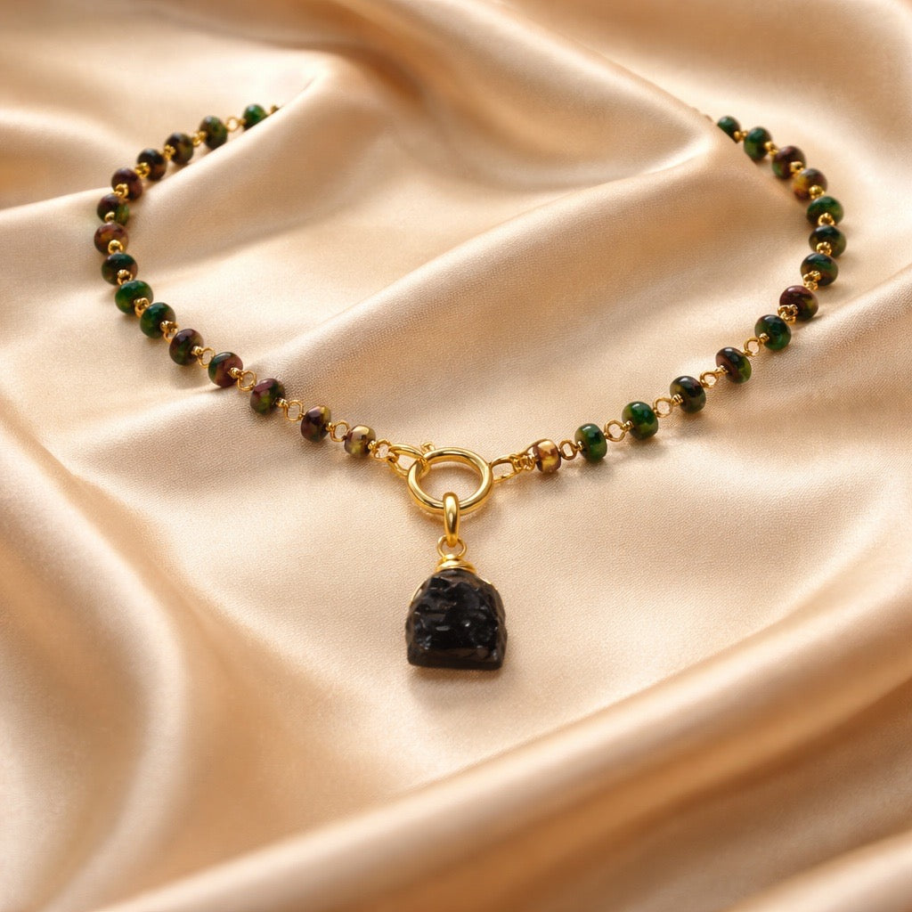 Necklace 10mm Beads with Pearl/Stone