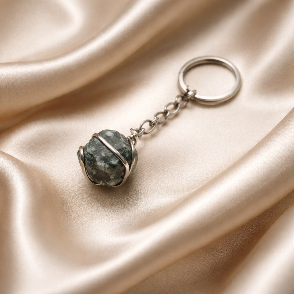 Key Chains with Natural Stone